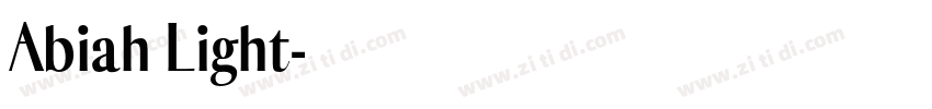 Abiah Light字体转换